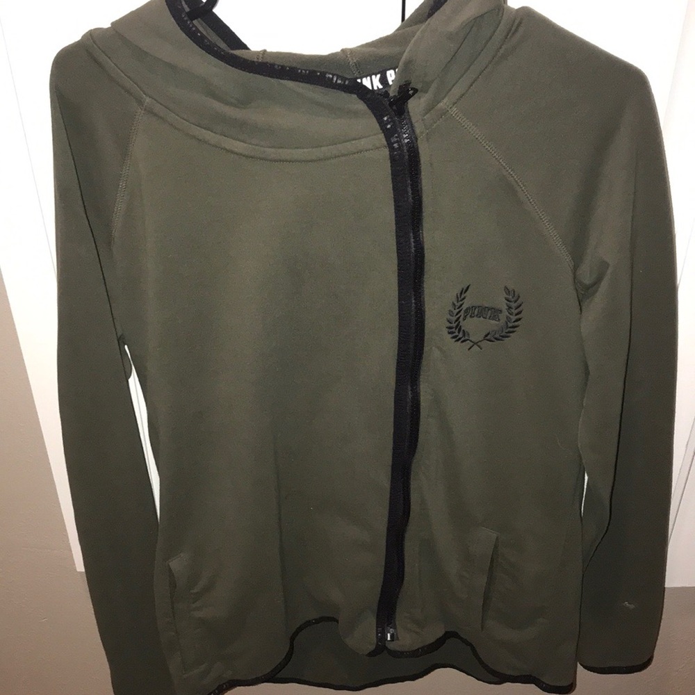 PINK Victoria’s Secret Olive Green zip
